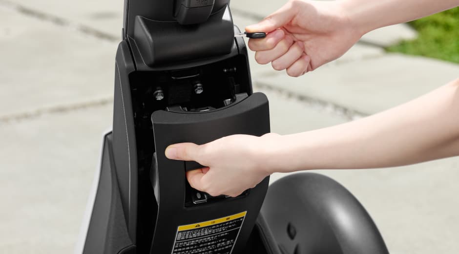 脱着式軽量バッテリーのイメージ